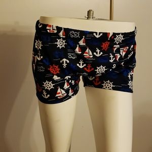 Nautical swim trunks